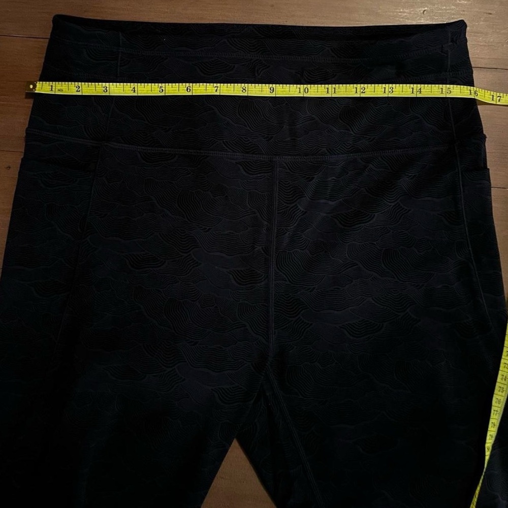ZYIA Dark Blue Textured Leggings - Picture 4 of 7